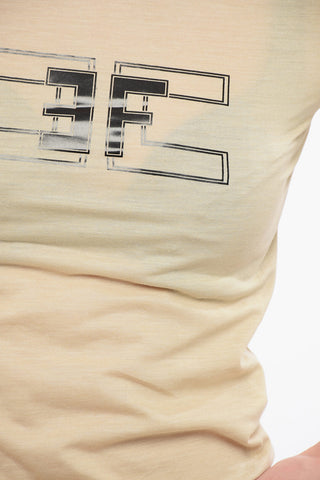 T-Shirt Girocollo in Cotone con Logo Stampato