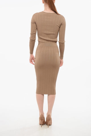 Vestito Midi in Maglia con Cut-out