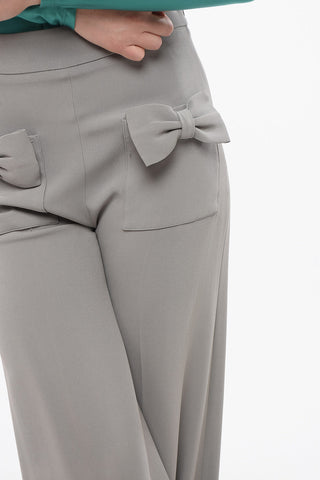 Palazzo Trousers with Bow Detail