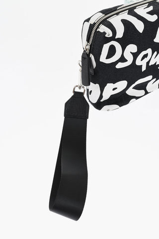 Denim Clutch with Contrasting Print