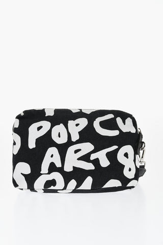 Denim Clutch with Contrasting Print