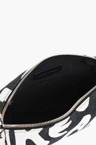 Denim Clutch with Contrasting Print