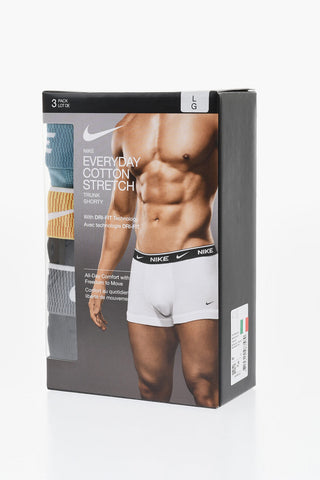 스트레치 코튼 박서 브리프 3개 세트 로고 허리밴드