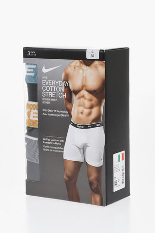 3er-Set Stretch-Baumwoll-Boxershorts mit Logobund