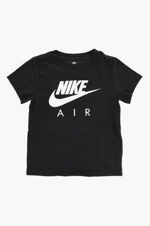 AIR Solid-Color Crewneck T-Shirt with Contrast Logo