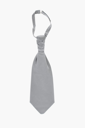 CC COLLECTION Solid-Color Silk Ascot Tie