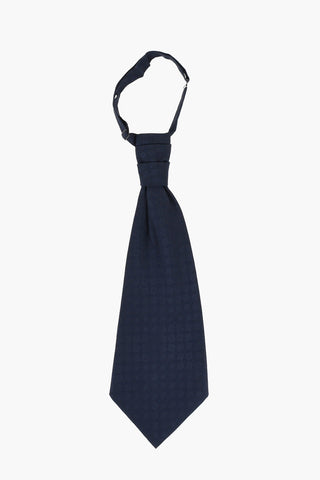 Silk Ascot Tie with Tone-on-Tone Embroidery