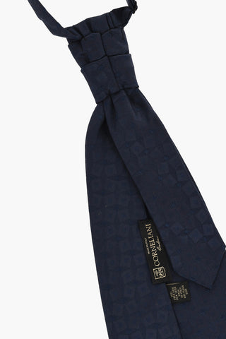 Silk Ascot Tie with Tone-on-Tone Embroidery