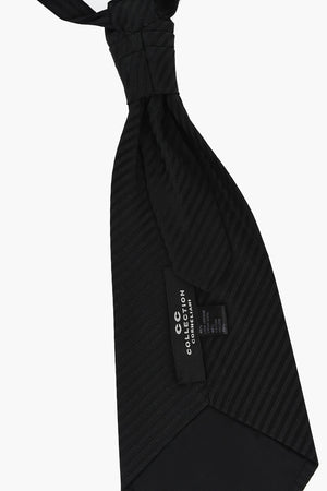 CC COLLECTION Cravatta Ascot in Misto Lana Vergine Glitter a Righe