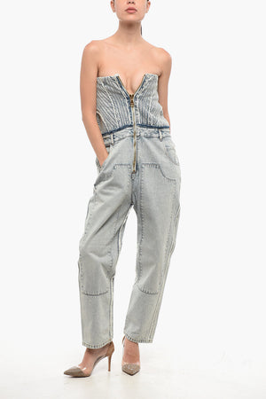 Sleeveless Denim Jumpsuit