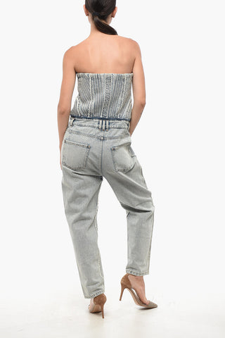 Sleeveless Denim Jumpsuit