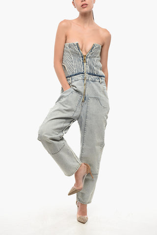 Sleeveless Denim Jumpsuit