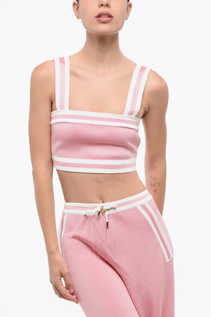 Knit Crop Top with Zip Closure
