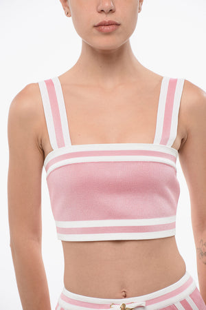 Knit Crop Top with Zip Closure