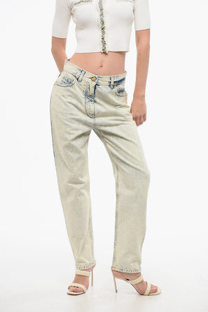 High-Rise 17cm Acid-Wash Jeans