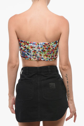 Crop-Top im Tie-Dye-Effekt mit Logo