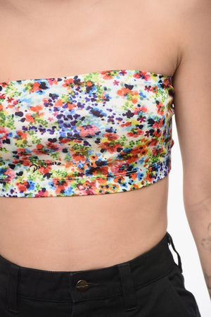 Crop-Top im Tie-Dye-Effekt mit Logo
