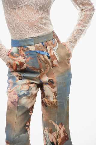 Bedruckte Bermudas aus Leinen
