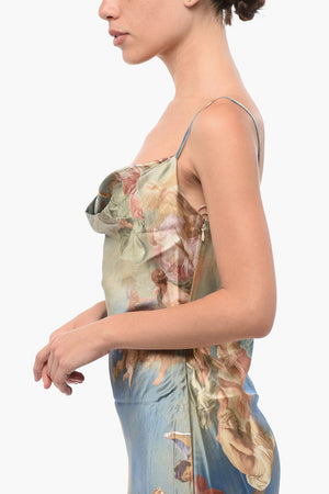 Mini Dress in Raso a Fantasia 