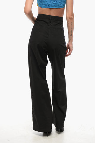 Hoch taillierte Baumwollhose FAIRMONT mit Bundfalte