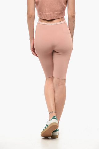 Knit Bike Leggings with Logo Elastic