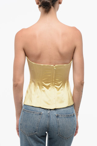 Trägerloses Satin-Bustier