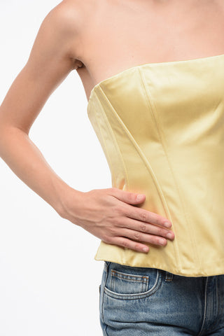 Trägerloses Satin-Bustier