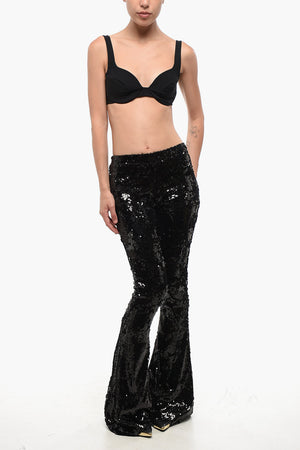 Flared Pants with Sequins