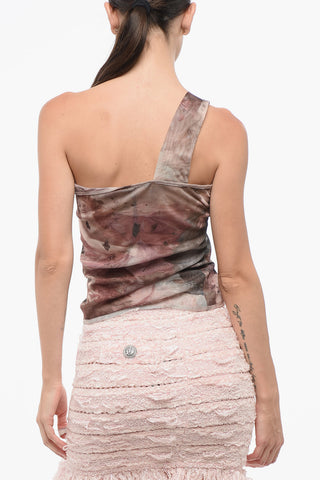 Tulle One-Shoulder Top