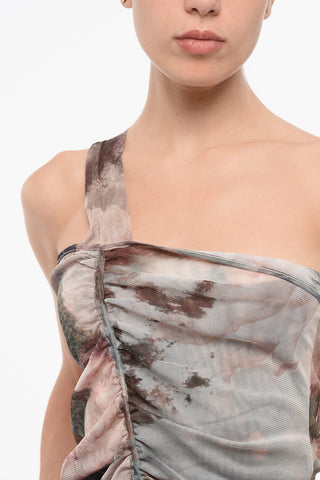 Tulle One-Shoulder Top