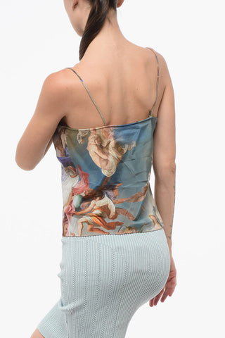 Top Cowl Neck in Seta a Fantasia