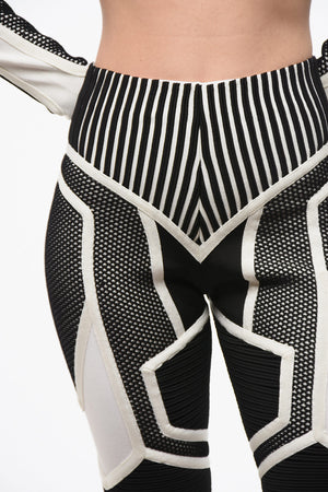 High-Waist Bicolour Biker Shorts