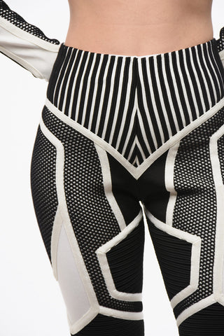 High-Waist Bicolour Biker Shorts