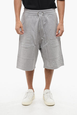 Brushed Cotton Shorts with Embossed Logo