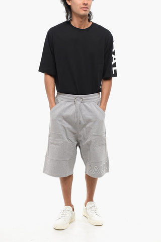 Brushed Cotton Shorts with Embossed Logo