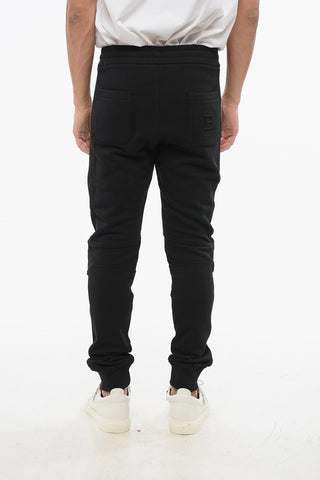 Brushed Cotton Biker Joggers with Embossed Logo