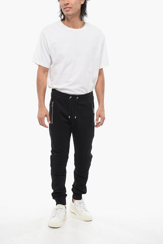 Brushed Cotton Biker Joggers with Embossed Logo