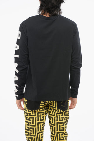 Long Sleeved Crew-neck T-Shirt with Printed Logo