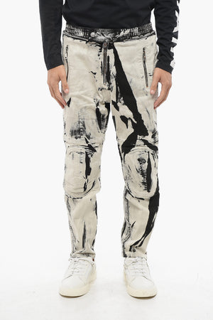 애시드 워시 바이커 진 발목 지퍼 16cm