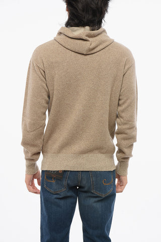 Full-Zip-Pullover aus Kaschmir-Mix mit Kapuze