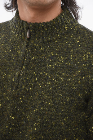 Pullover FEDRO in Misto Cashmere con Half Zip