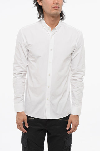 Camicia in Popeline di Cotone a Tinta Unita