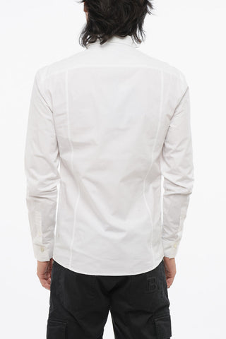 Camicia in Popeline di Cotone a Tinta Unita