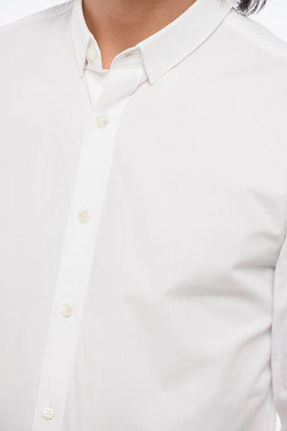 Camicia in Popeline di Cotone a Tinta Unita
