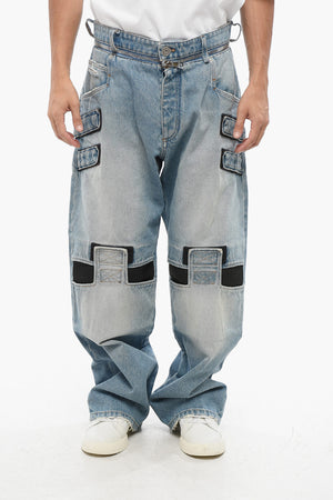 Loose-Fit Jeans with 26cm Velcro Details