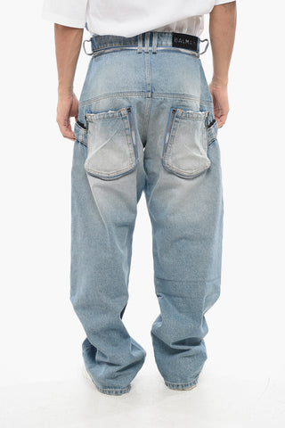 Loose-Fit Jeans with 26cm Velcro Details
