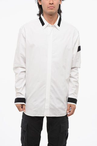 Poplin Cotton Shirt with Contrasting Details
