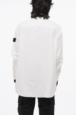 Poplin Cotton Shirt with Contrasting Details