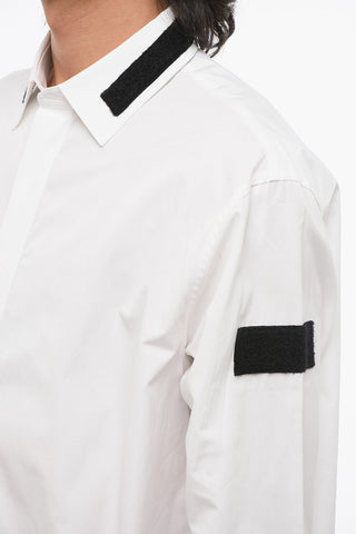 Poplin Cotton Shirt with Contrasting Details