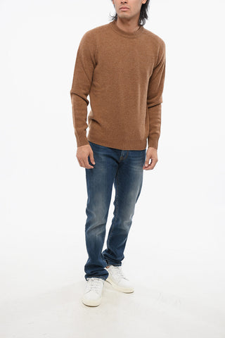 Rundhalspullover aus Schurwolle